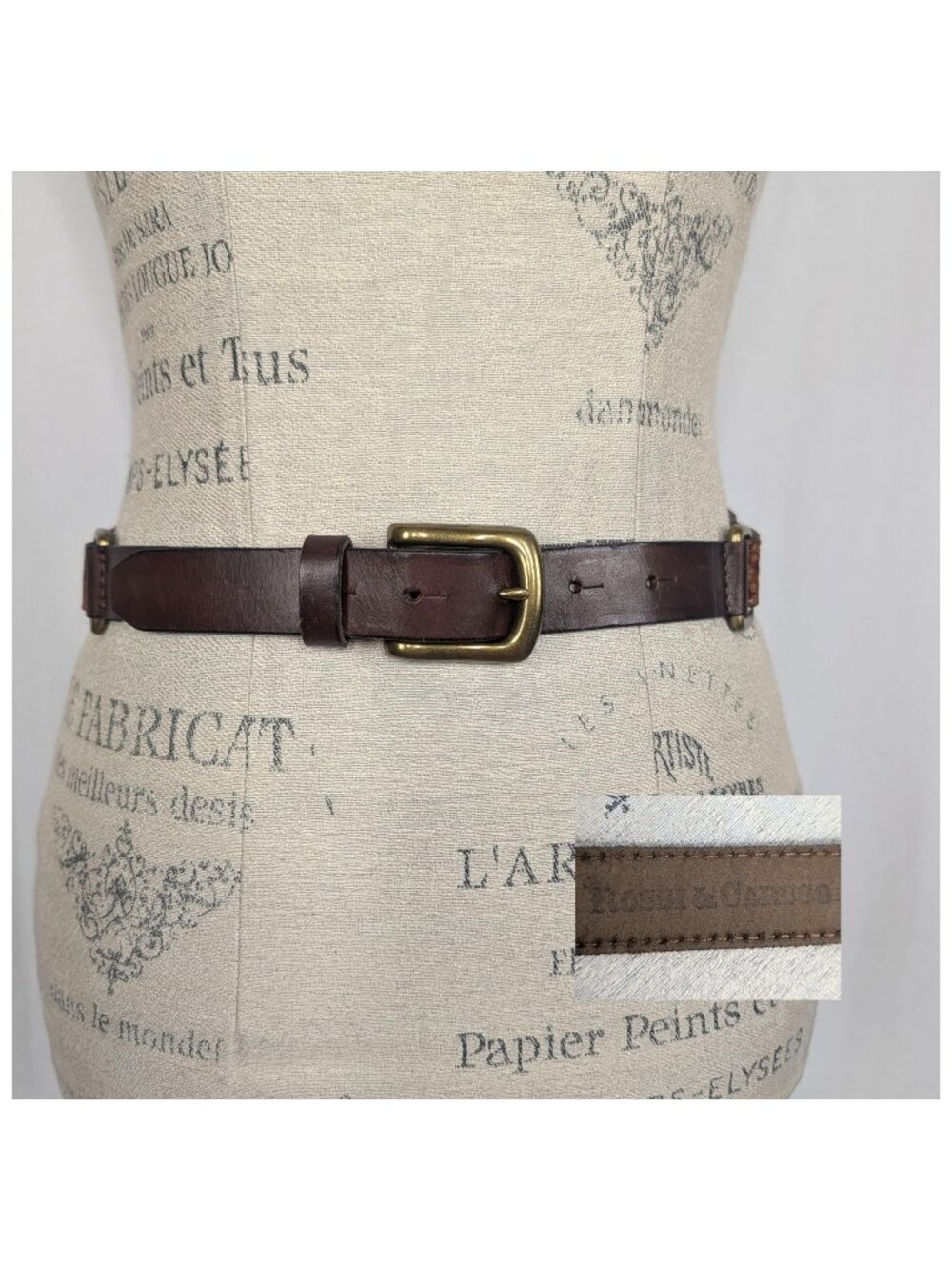 Vintage 90s Rossi Caruso Belt Small Suede Leather